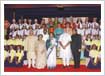 Smt. Pratibha Patil, Shri Narendra Modi, the Mehta family, and Gurukul  students